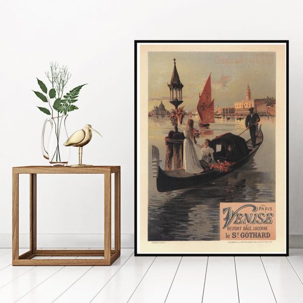 plakat retro z motywem wenecji