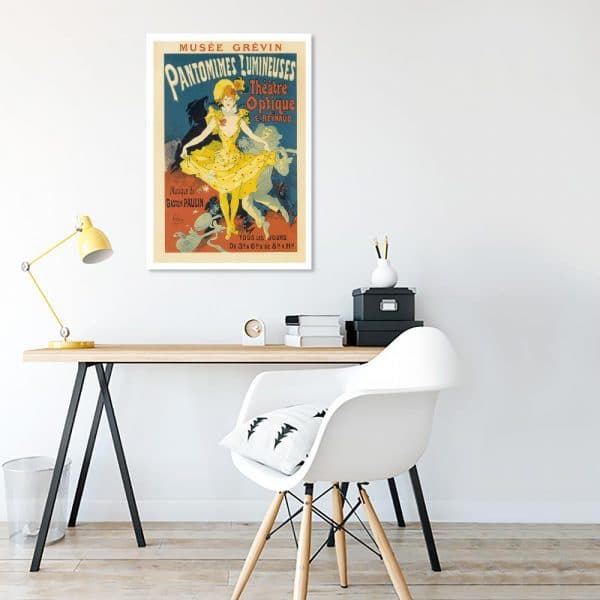 plakat retro z motywem teatru