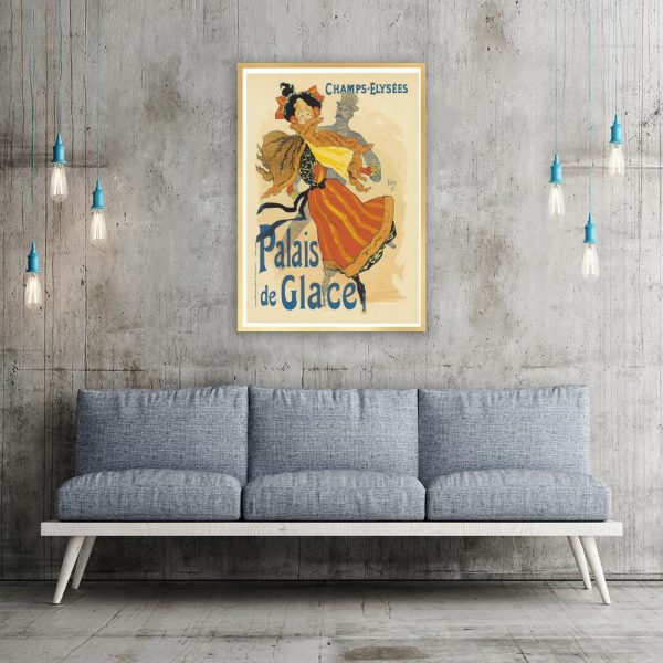 plakat vintage nad kanapę