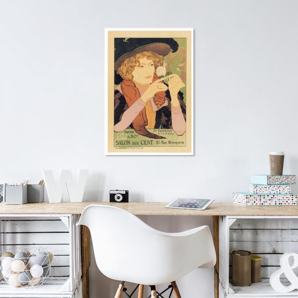 plakat mężczyzna kwiat lis