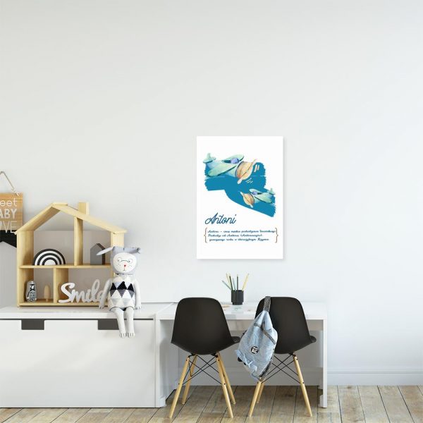 plakat z imieniem Antoni dla dziecka