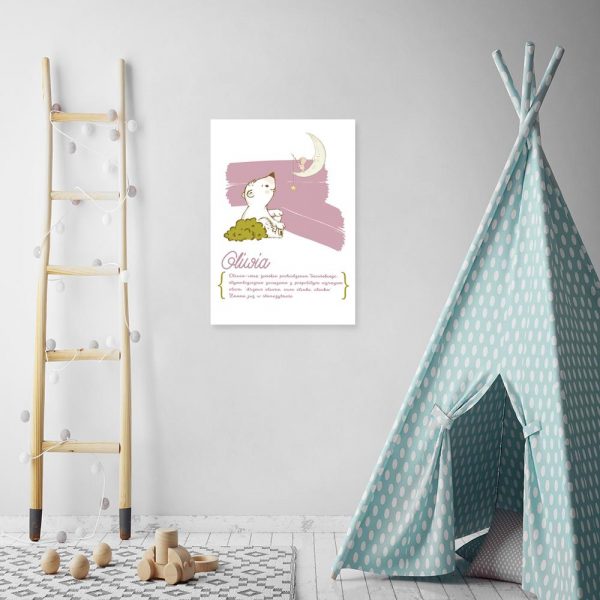 plakat z misiem i imieniem