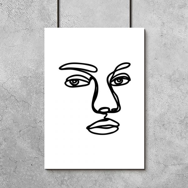 czarno-biały plakat minimalistyczny