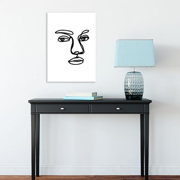 plakat zarys twarzy kobiecej