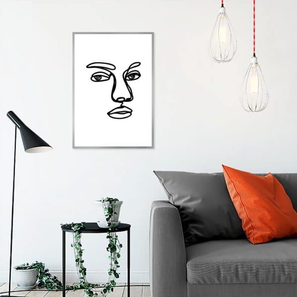 plakat szkic twarzy kobiety