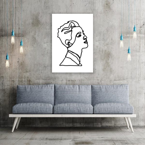 plakat czarny szkic na białym tle