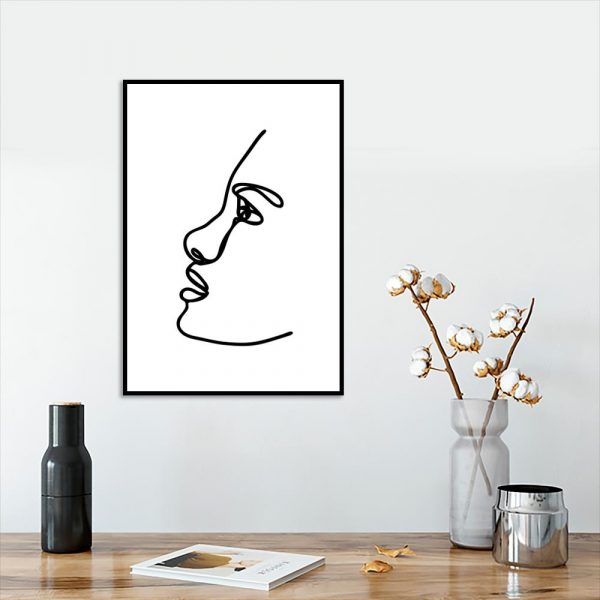 szkic kobiety na plakacie