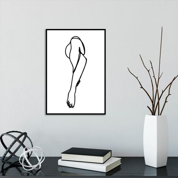 plakat z kobiecymi nogami