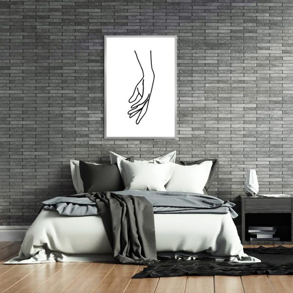 plakat czarno-biały do sypialni