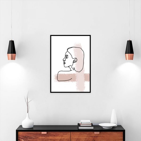 plakat minimalistyczny nad biurko