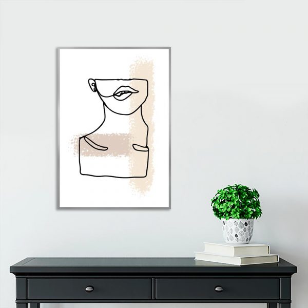 beżowy plakat minimalistyczny