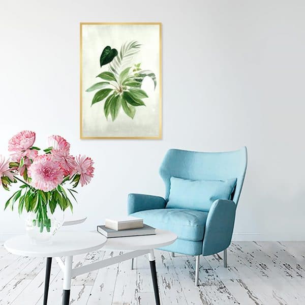 zielony plakat z liśćmi