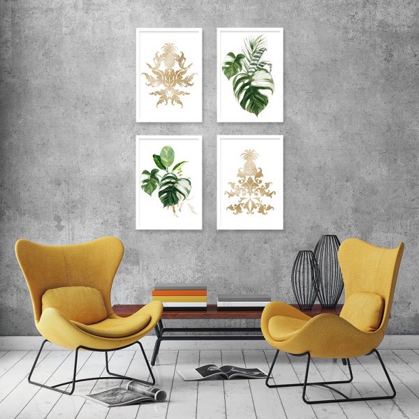 plakat zielono-złoty