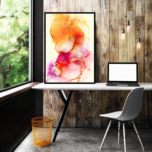 kolorowe plamy na plakacie