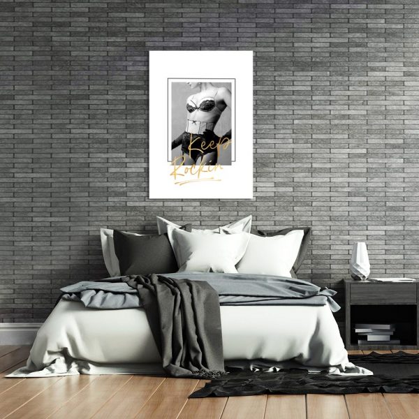 plakat z napisem do sypialni