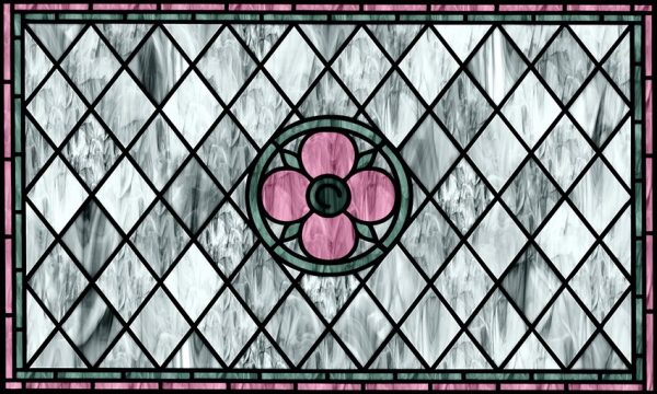 Witraż samoprzylepny z rombami