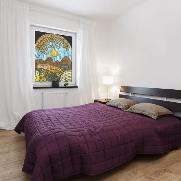 Witraż samoprzylepny z motywem kłosów