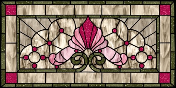 Witraż samoprzylepny ze wzorem