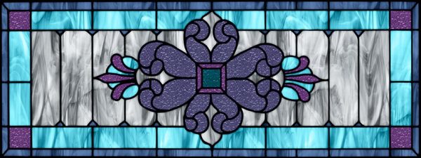 Witraż samoprzylepny z motywem wzoru