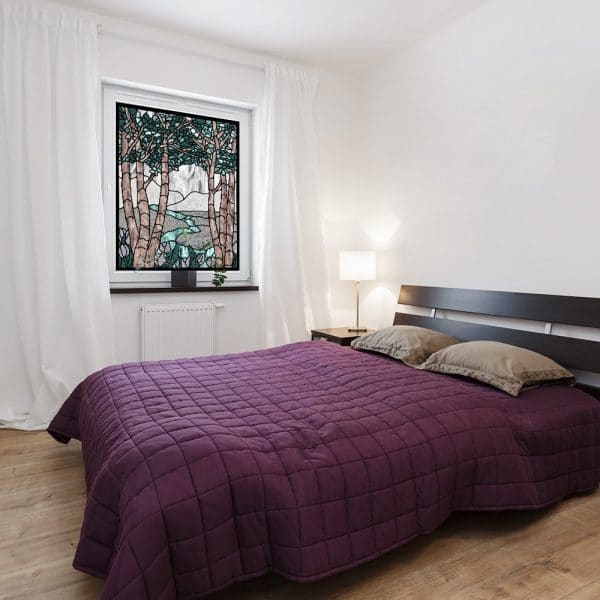 Witraż samoprzylepny z motywem widoku