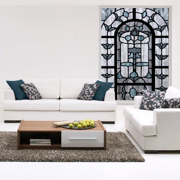 Folia witrażowa w kolorze szarym