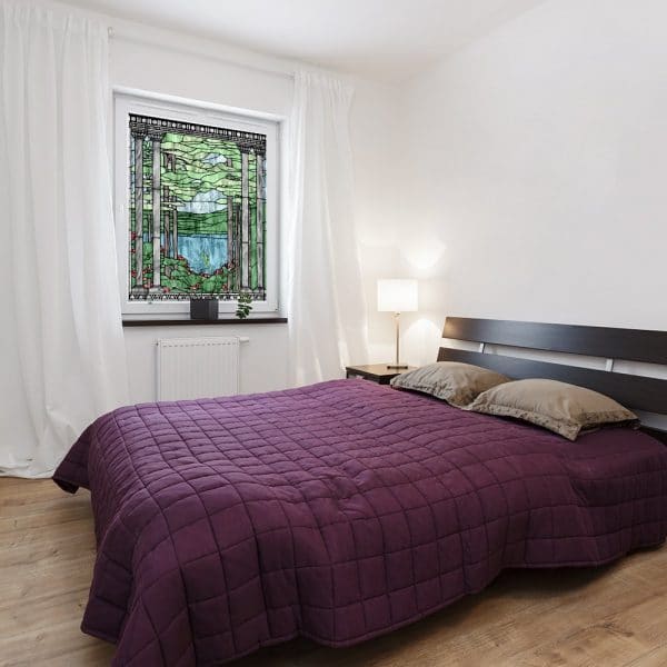 Witraż samoprzylepny z motywem krajobrazu