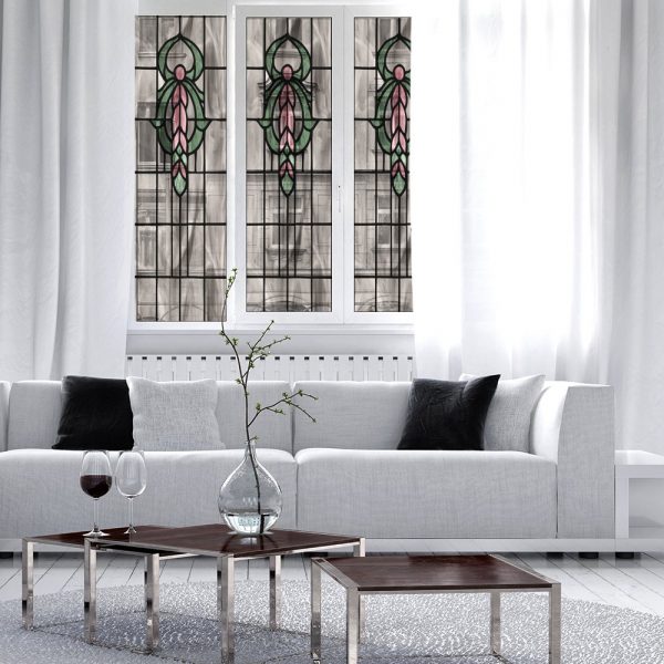 Naklejka witrażowa z ornamentem