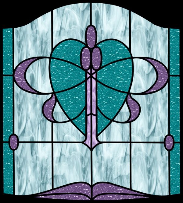 Witraż samoprzylepny z ornamentem