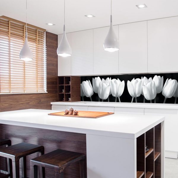 tapeta kuchenna z motywem tulipanów