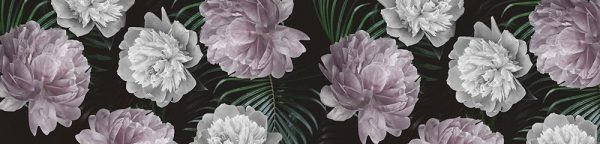 tapeta nad blat z kwiatami