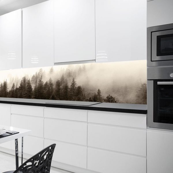 fototapeta kuchenna beżowy las