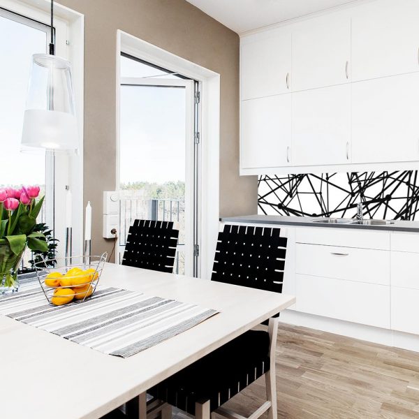 fototapeta czarno-biała z motywem abstrakcji