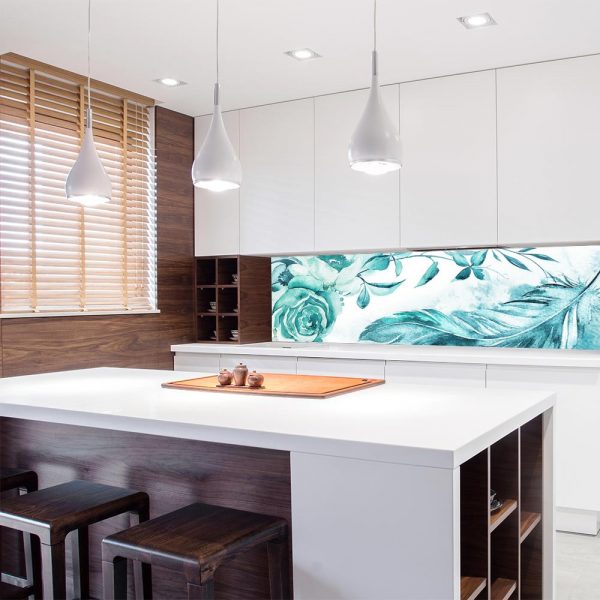 fototapeta turkusowa z piórkiem