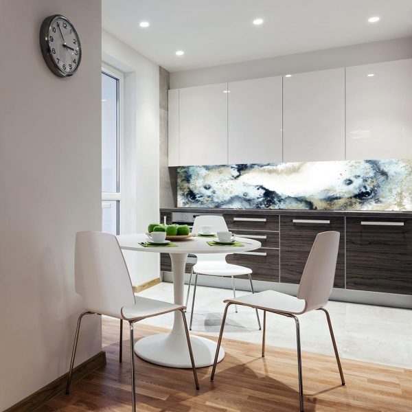 fototapeta kuchenna granatowa ze wzorem