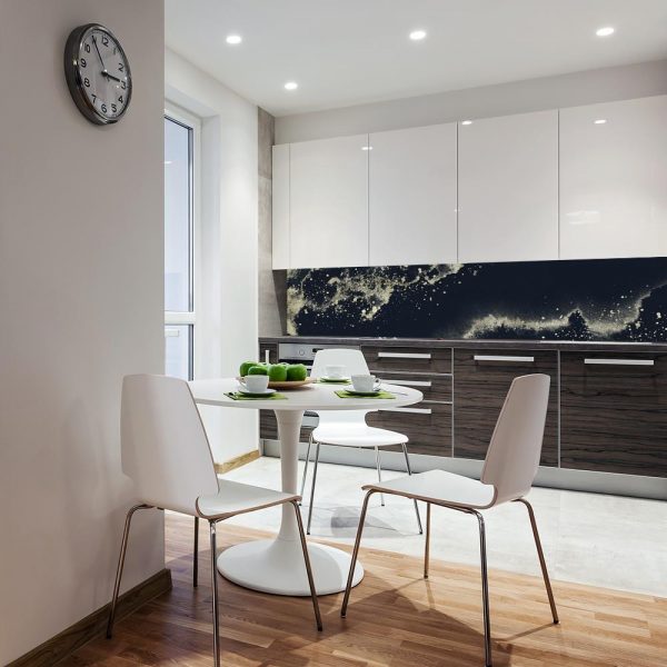 granatowa fototapeta kuchenna