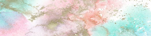 kuchenna fototapeta z akwarelowym wzorem