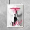 plakat różowa szminka lady