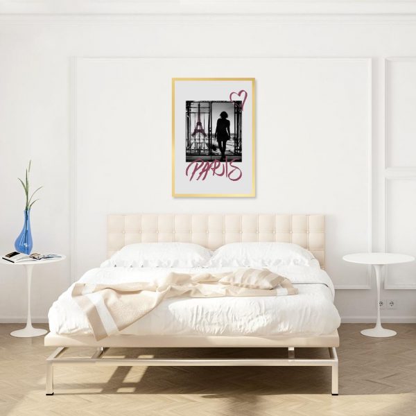 plakat z motywem Paryża do sypialni