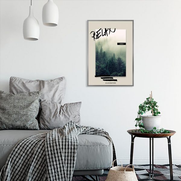 plakat z motywem natury do sypialni