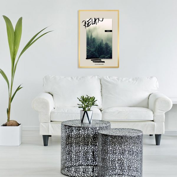 plakat las drzewa relax
