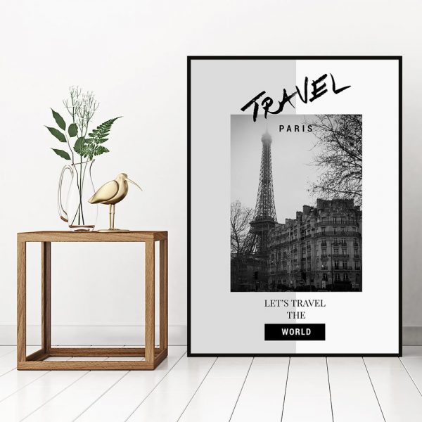 plakat let's travel the world