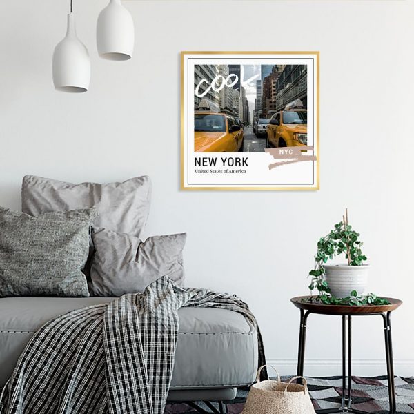 plakat z motywem ulicy