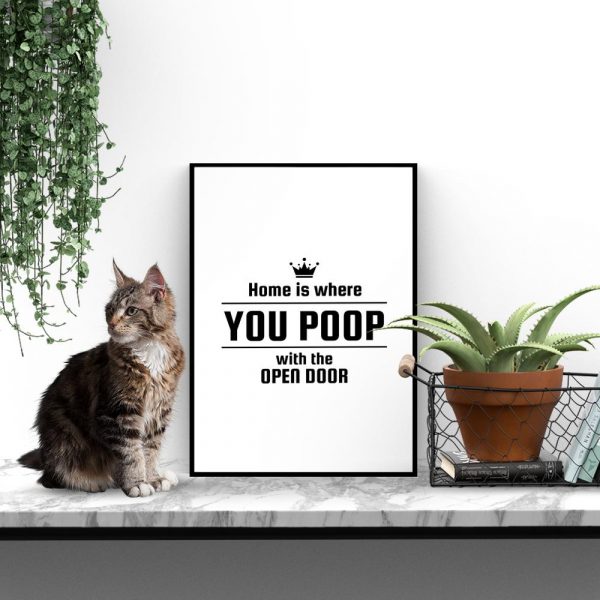 zabawny plakat do łazienki