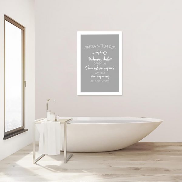 plakat zasady wc