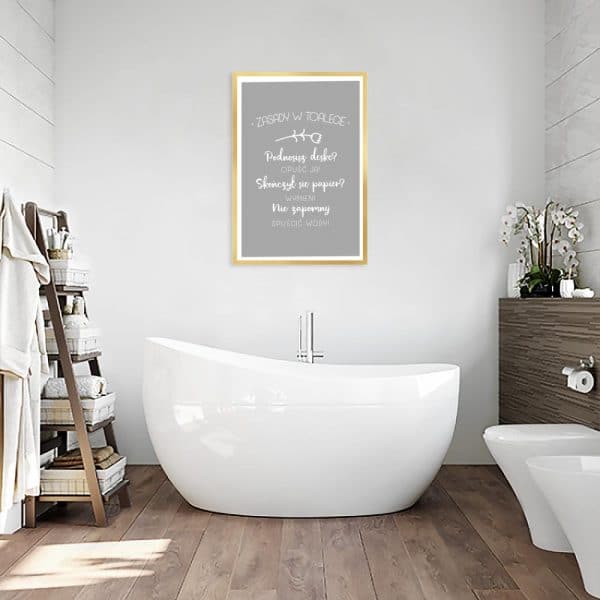 Plakat zasady w toalecie