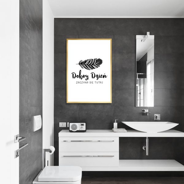 plakat pióro i napis