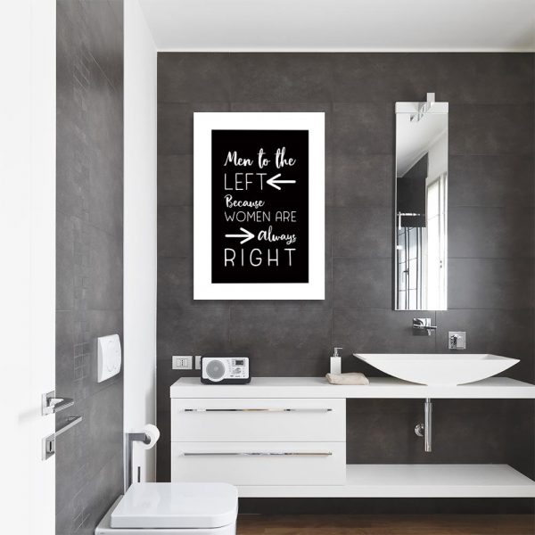 plakat napis do łazienki