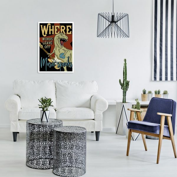 plakat retro z napisami po angielsku