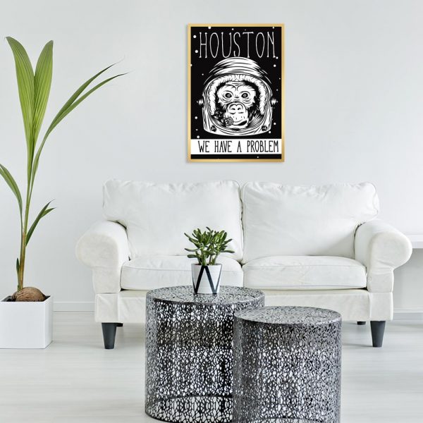 plakat małpa astronauta