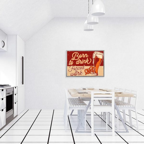 czerwony plakat do kuchni